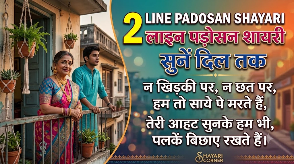 2 Line Padosan Shayari in hindi