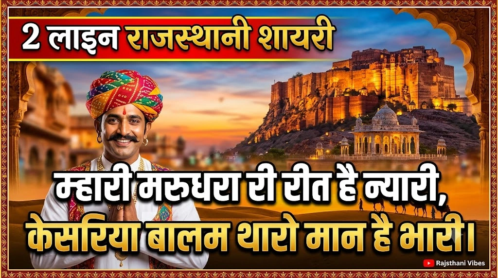2 लाइन राजस्थानी शायरी हिंदी में