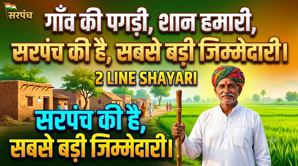 Two-line Shayari for a Sarpanch in Hindi