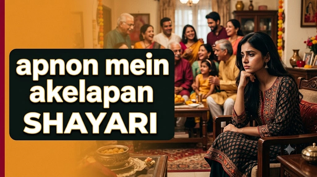 अपनों में अकेलापन शायरी अंग्रेजी में