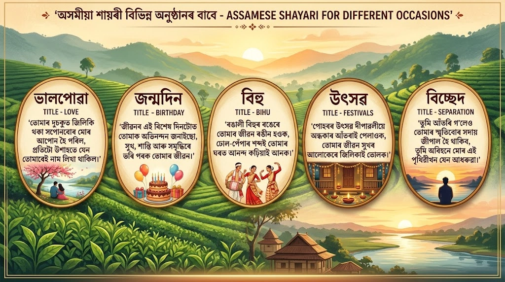 Assamese Shayari for Different Occasions