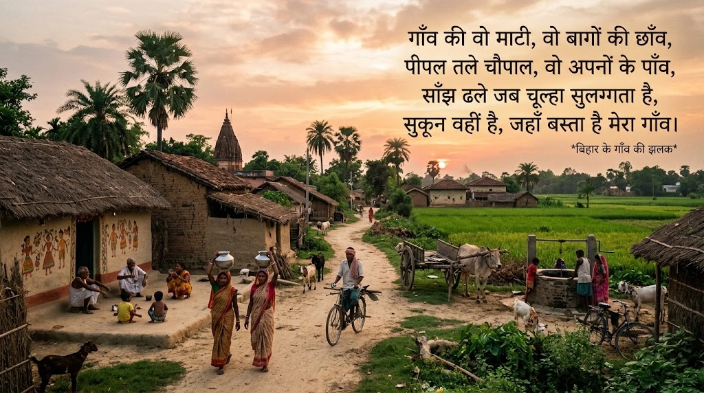Bihar Ke Gaon Par Shayari