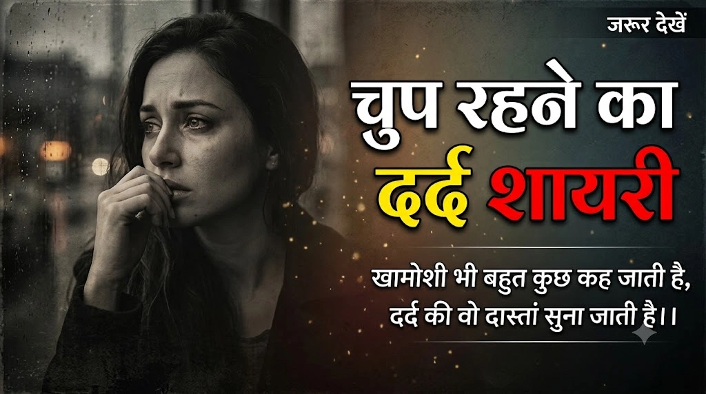 Chup Rehne Ka Dard Shayari in Hindi