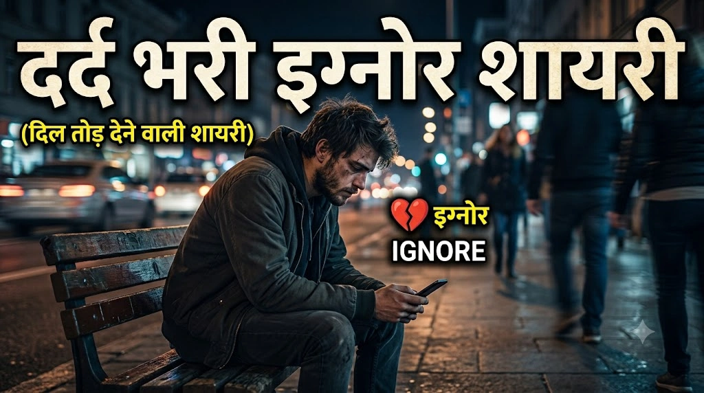 Dard Bhari Ignore Shayari in hindi
