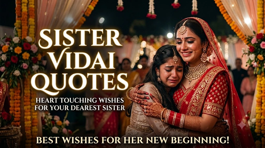 English Mein Sister Vidai Quotes in hindi