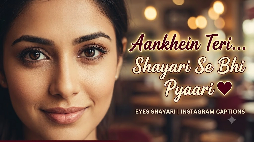 Eyes Shayari for Instagram Captions in Hindi