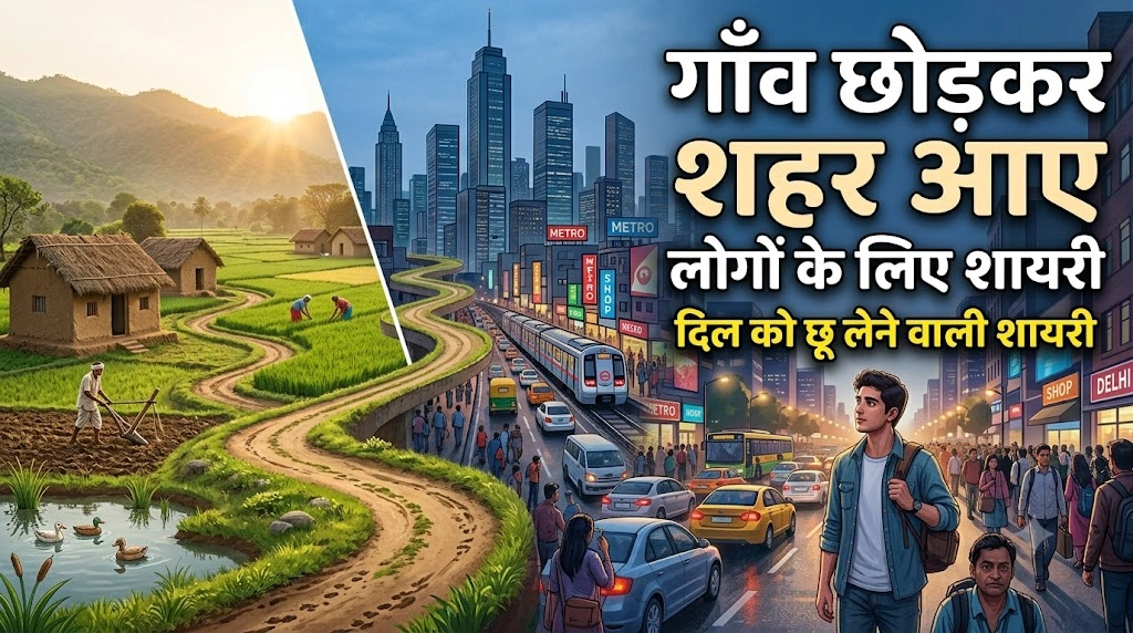 Gaon Chhod Kar Shehar Aaye Logon Ke Liye Shayari in hindi