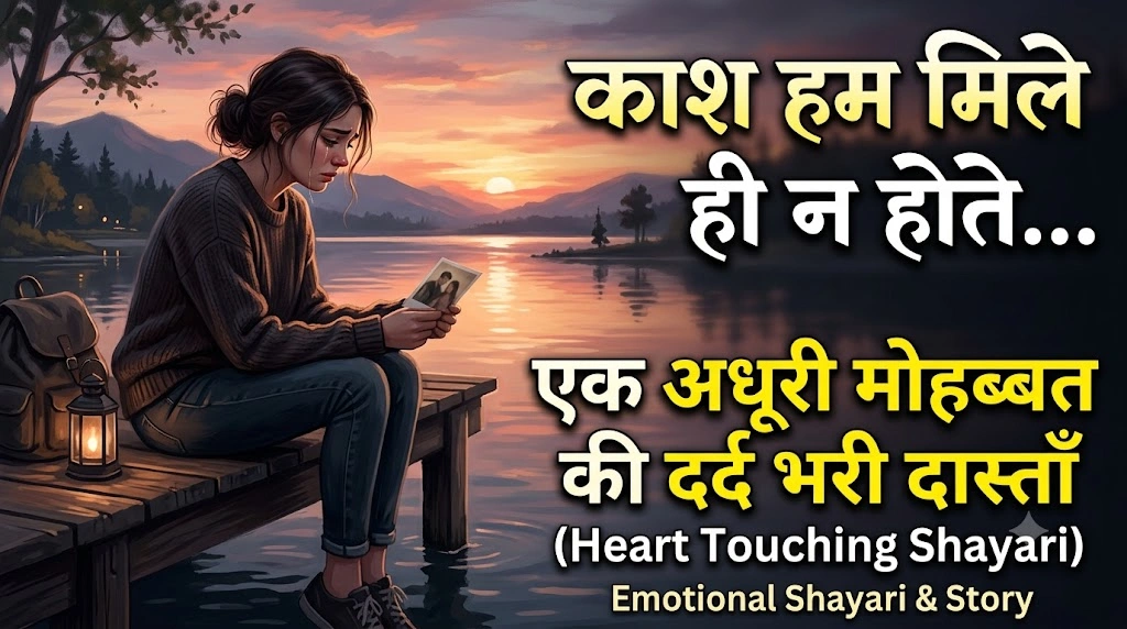 Heart Touching Kaash Hum Mile Hi Na Hote Shayari in hindi