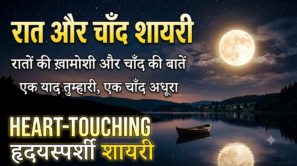 Heart-Touching Raat Aur Chand Shayari in hindi