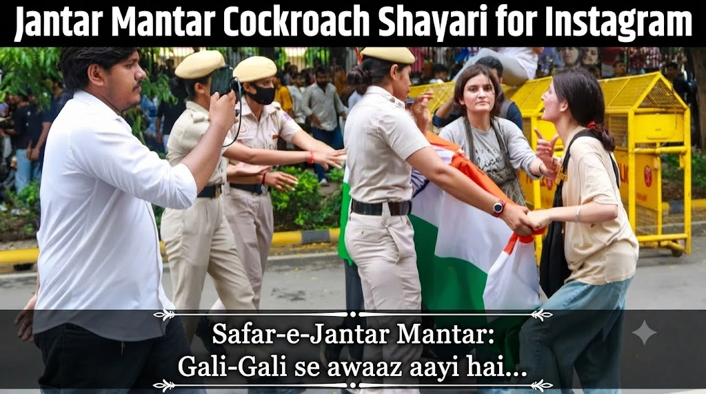 Jantar Mantar Cockroach Shayari for Instagram in hindi