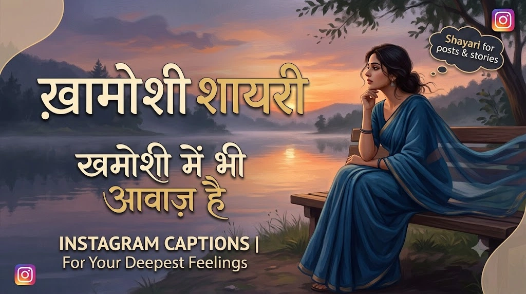 Khamoshi Shayari for Instagram Captions in hindi
