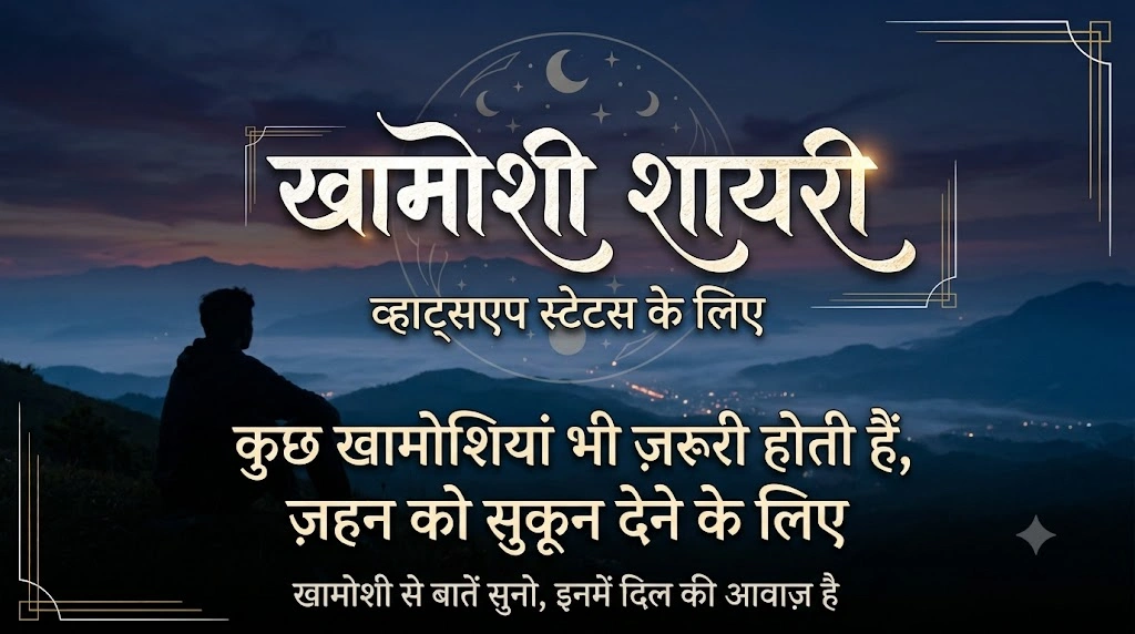 Khamoshi Shayari for WhatsApp Status in hindi