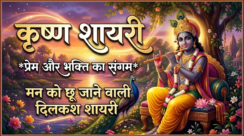 Krishna Shayari in Hindi – Love, Bhakti & Radha Krishna Shayari