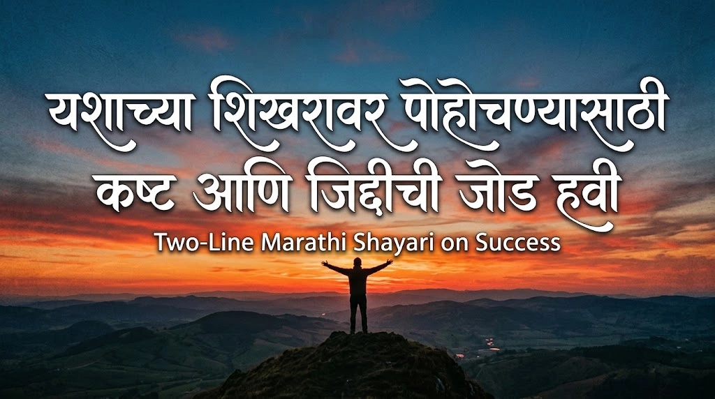 Marathi Shayari 2 Line on Success in hindi