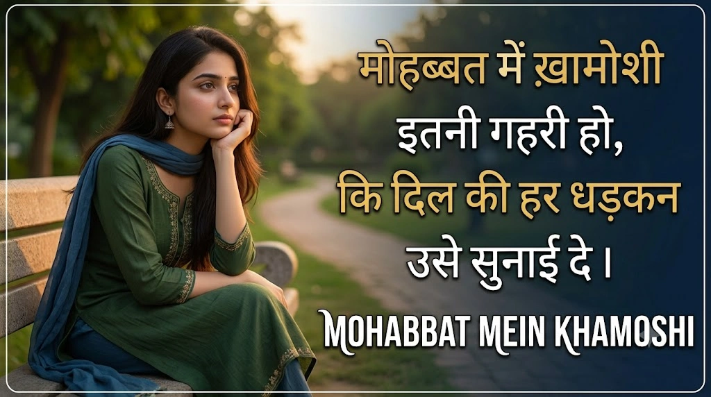 Mohabbat Mein Khamoshi Shayari in hindi