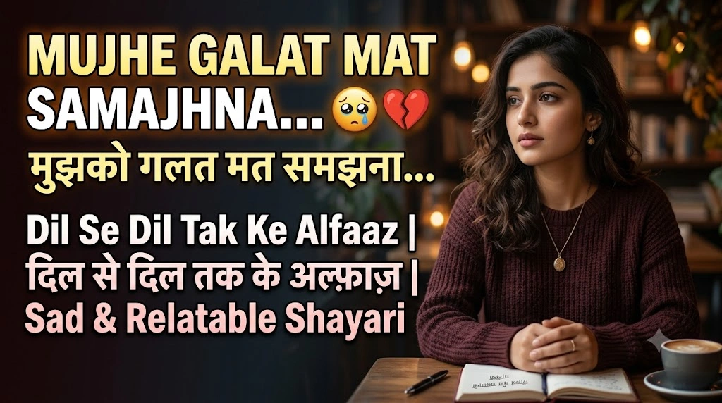 Mujhe Galat Mat Samajhna Shayari for Social Media in hindi