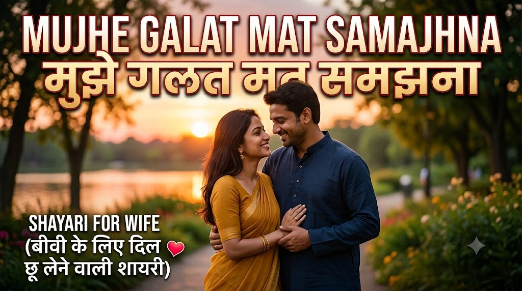 Mujhe Galat Mat Samajhna Shayari for Wife in hindi