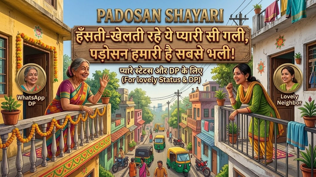 Padosan Shayari for WhatsApp DP & Status in hindi