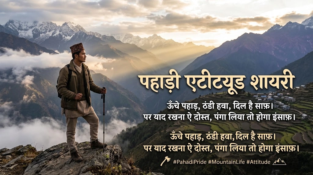 Pahadi Attitude Shayari in hindi