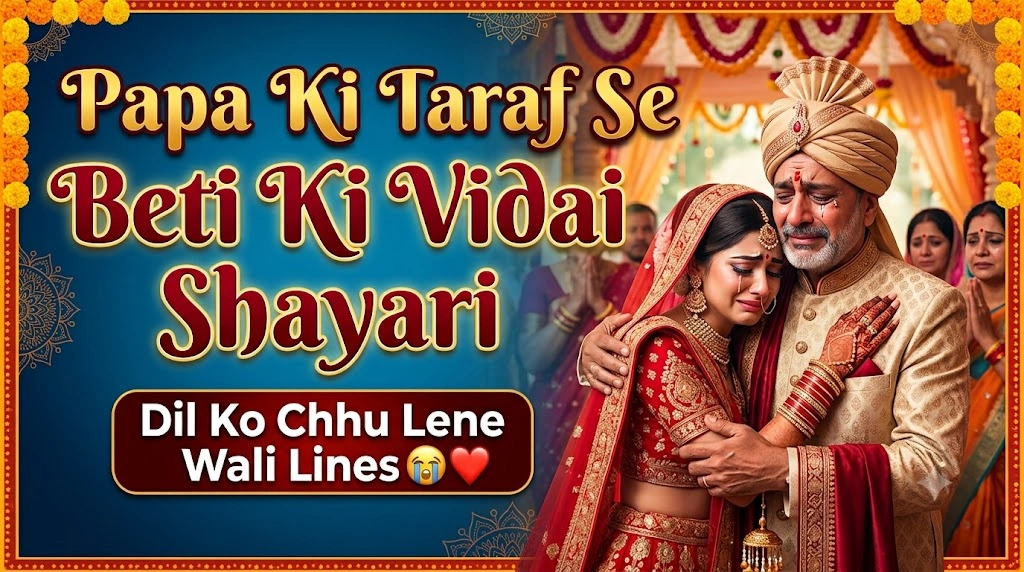 Papa Ki Taraf Se Beti Ki Vidai Shayari in hindi