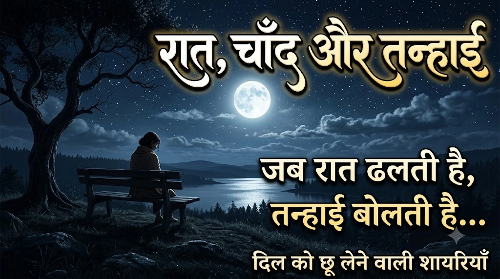 Raat Chand Aur Tanhai Shayari in hindi