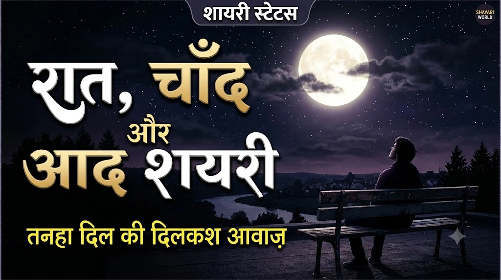 Raat Chand Aur Yaad Shayari in Hindi