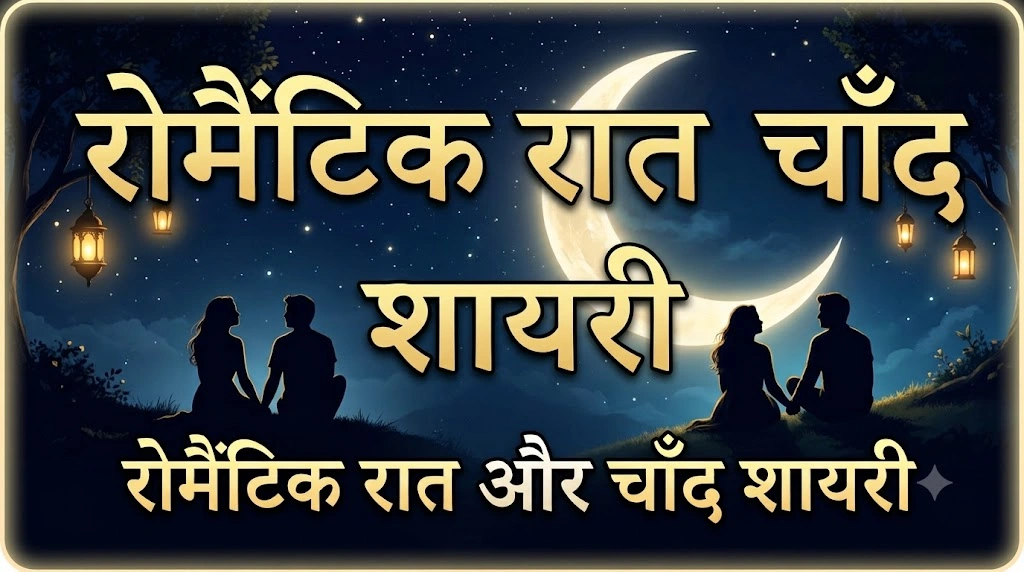 Romantic Raat Aur Chand Shayari in Hindi