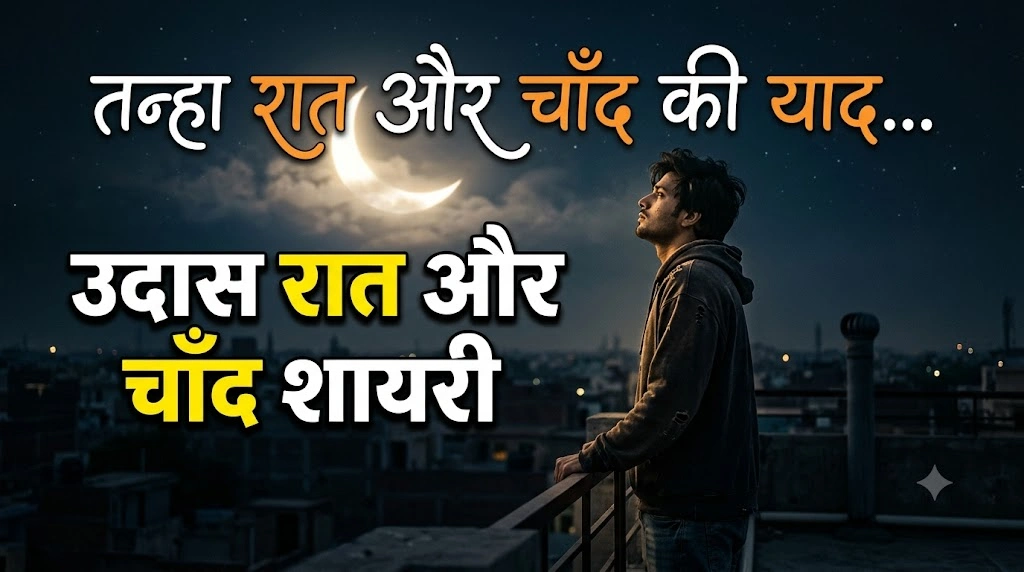 Sad Raat Aur Chand Shayari in hindi