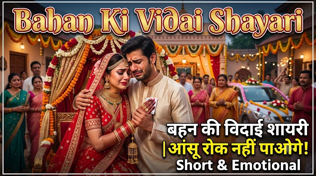 Short Bahan Ki Vidai Shayari in hindi