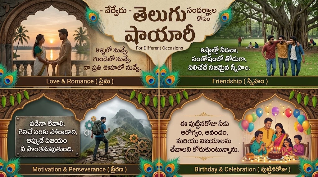 Telugu Shayari for Different Occasions in life