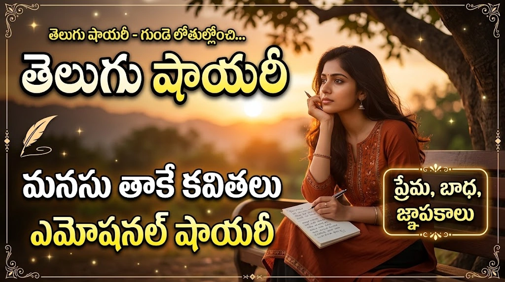 Telugu Shayari: ప్రేమ, బాధ, స్నేహం & Attitude కోసం బెస్ట్ షాయరి