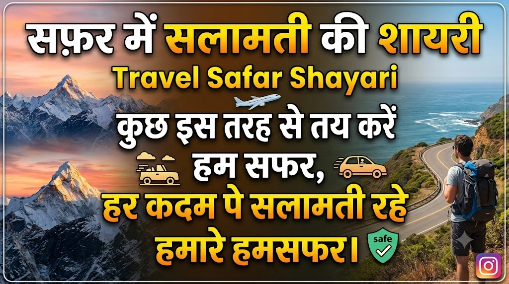 Travel Safar Shayari for Instagram Captions in hindi