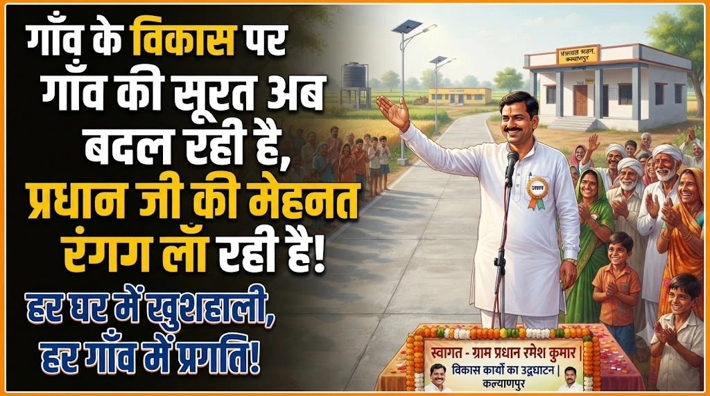 Shayari on Village Development by the Village Head