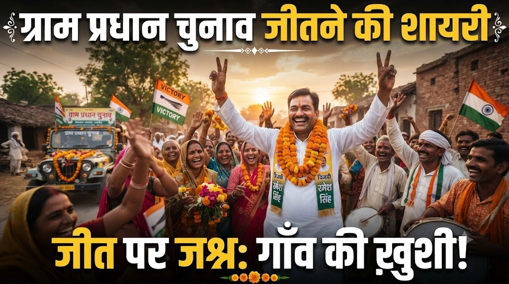 Shayari on winning the Gram Pradhan election