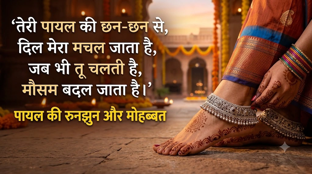 पायल पर 4 Line Shayari in hindi