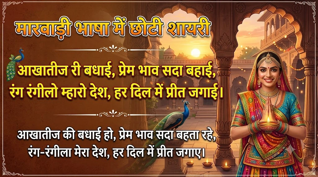 Short Shayari in the Marwari language with Hindi meanings