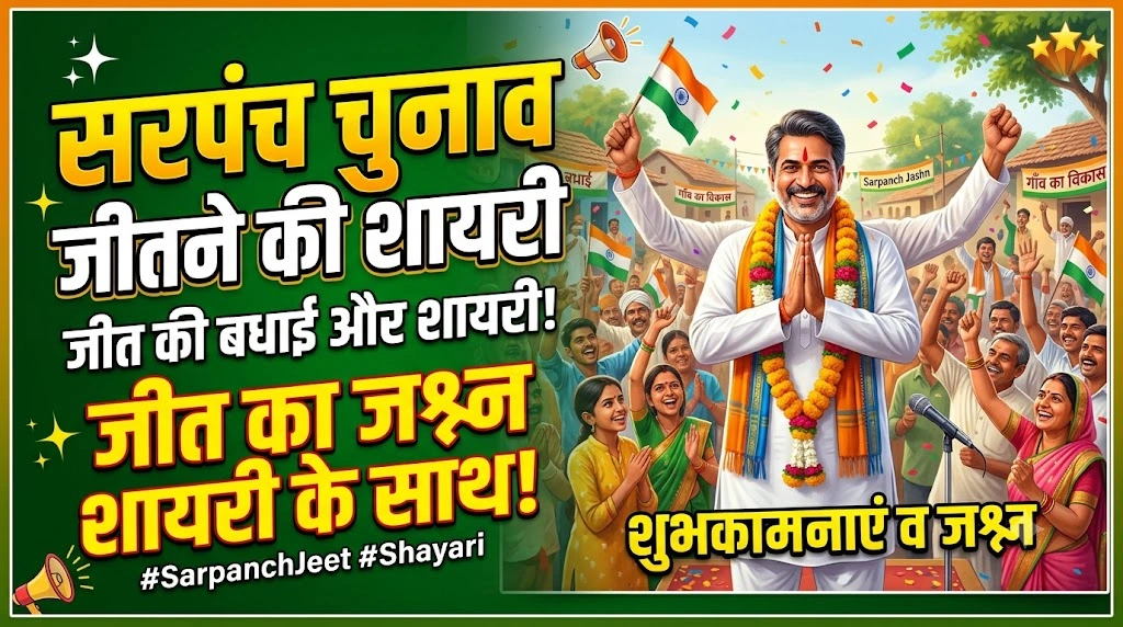 Shayari on winning the Sarpanch election