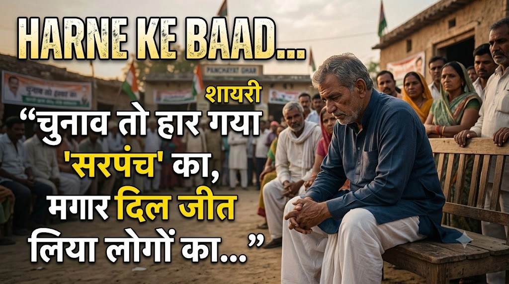 Poetry to boost morale after losing the Sarpanch election.