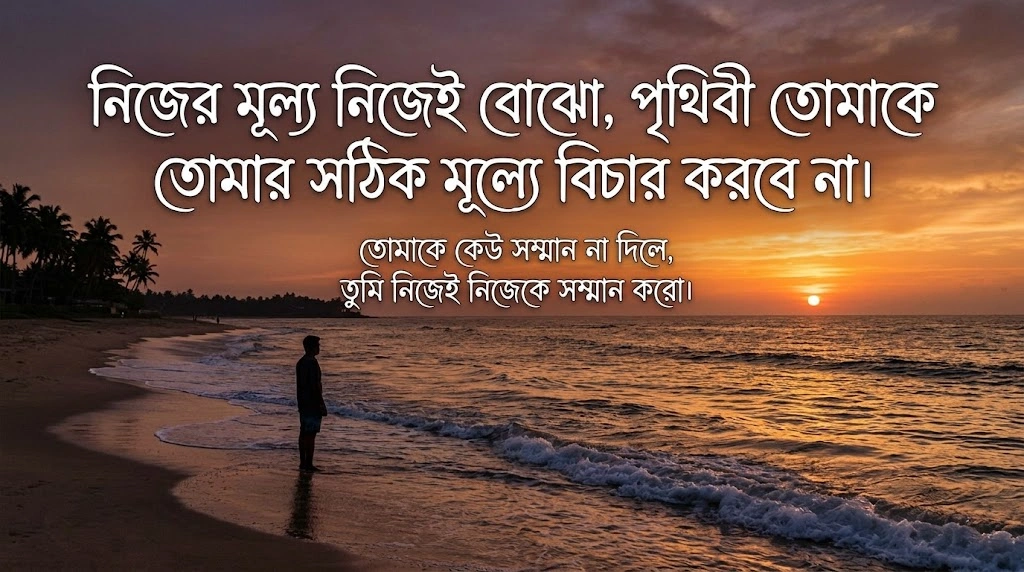নিজের মূল্য বোঝানোর Bengali Shayari