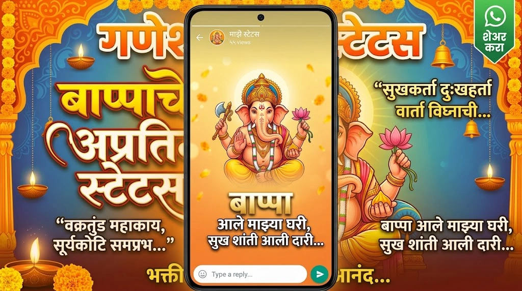 Bappa Quotes for WhatsApp Status in Marathi