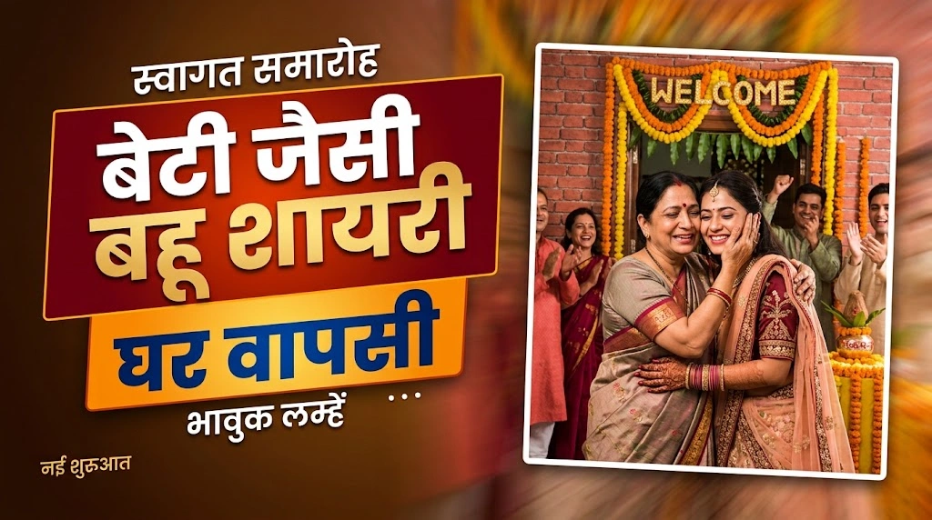 Beti Jaisi Bahu Shayari for Ghar Wapsi in hindi