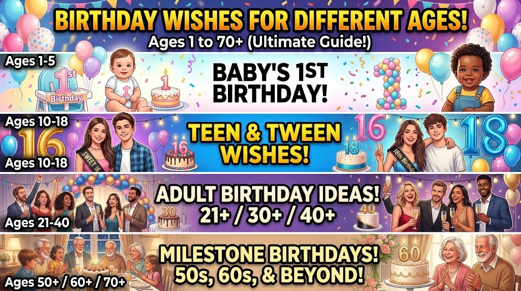 Birthday Wishes for Different Ages in hindi