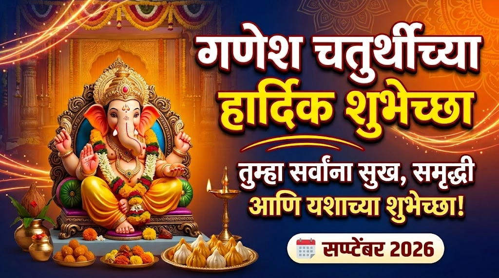 Ganesh Chaturthi Wishes in Marathi 2026