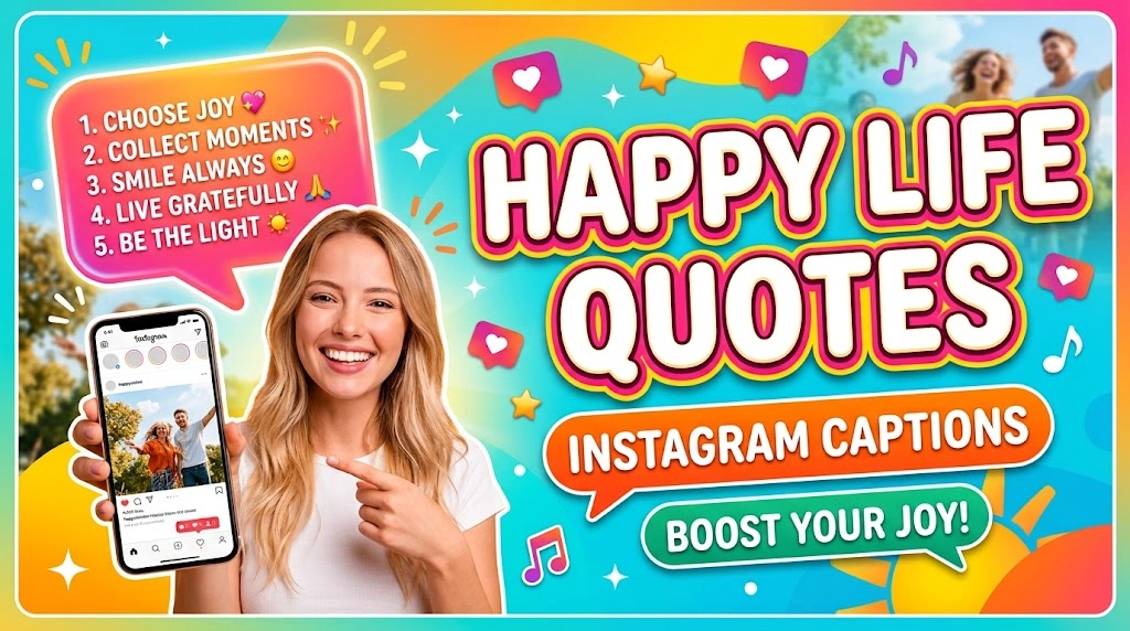 Happy Life Quotes for Instagram Captions in hindi