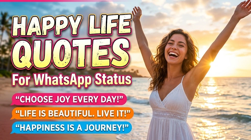 Happy Life Quotes for WhatsApp Status in hindi