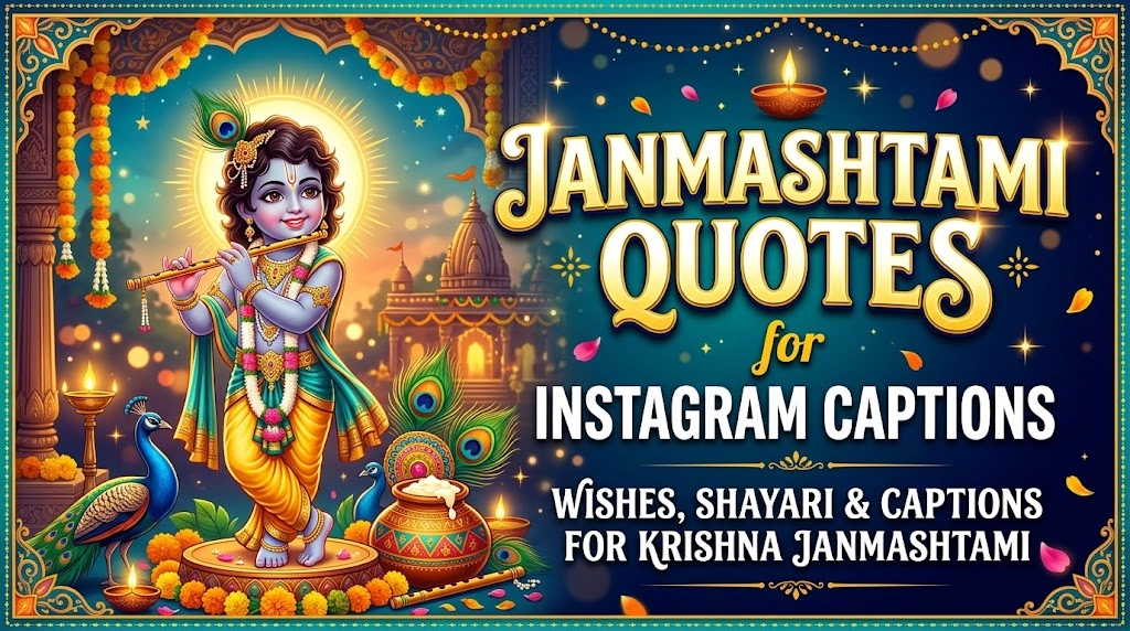 Janmashtami Quotes for Instagram Caption in hindi