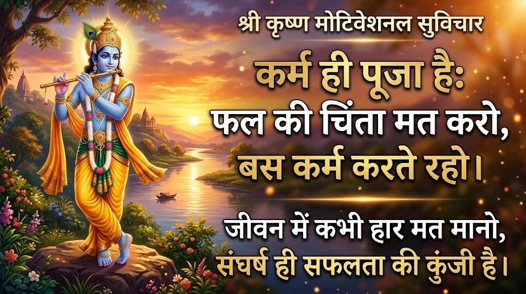हिंदी में कृष्ण के प्रेरक विचार
