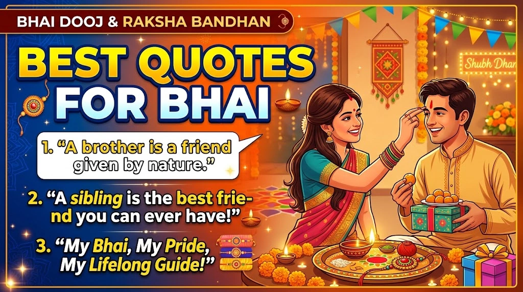 Bhai Dooj / Raksha Bandhan Bhai Quotes in hindi