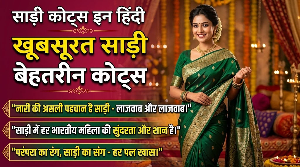 Saree Quotes in Hindi: साड़ी पहनने वाली महिलाओं के लिए सुंदर विचार और Instagram Captions