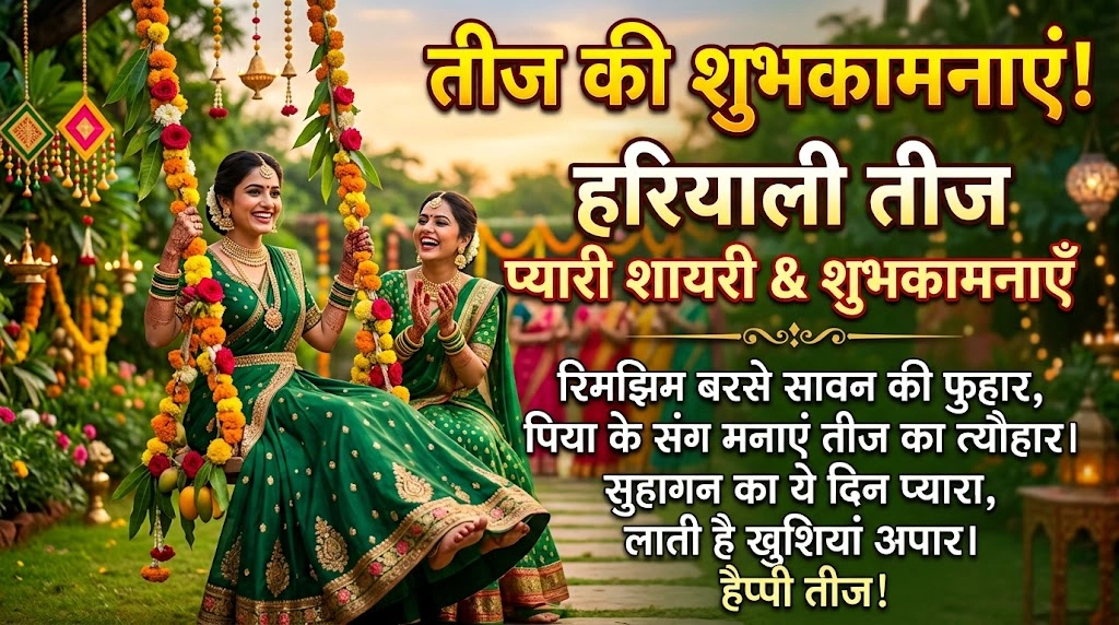 Teej Shayari in Hindi: हरियाली तीज पर प्यार, भक्ति और शुभकामनाओं वाली शायरी